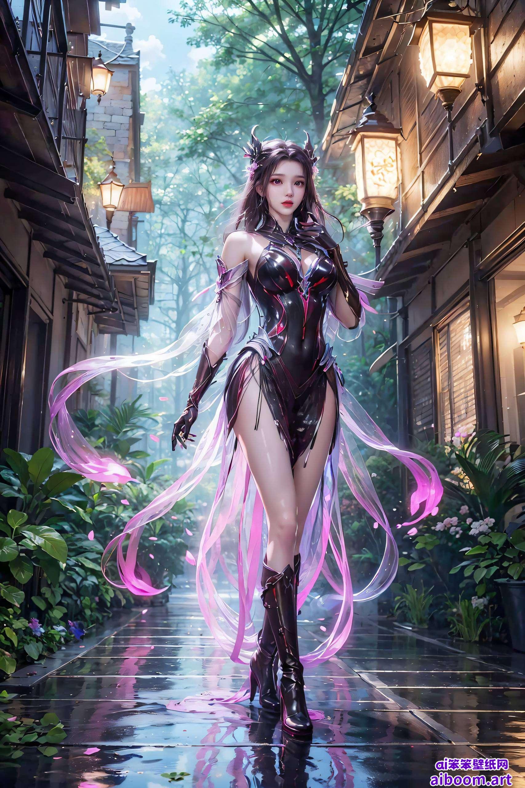 融合了AI绘画的细腻与同人创作的独特魅力细腻的笔触描绘出竹清的柔美风姿
