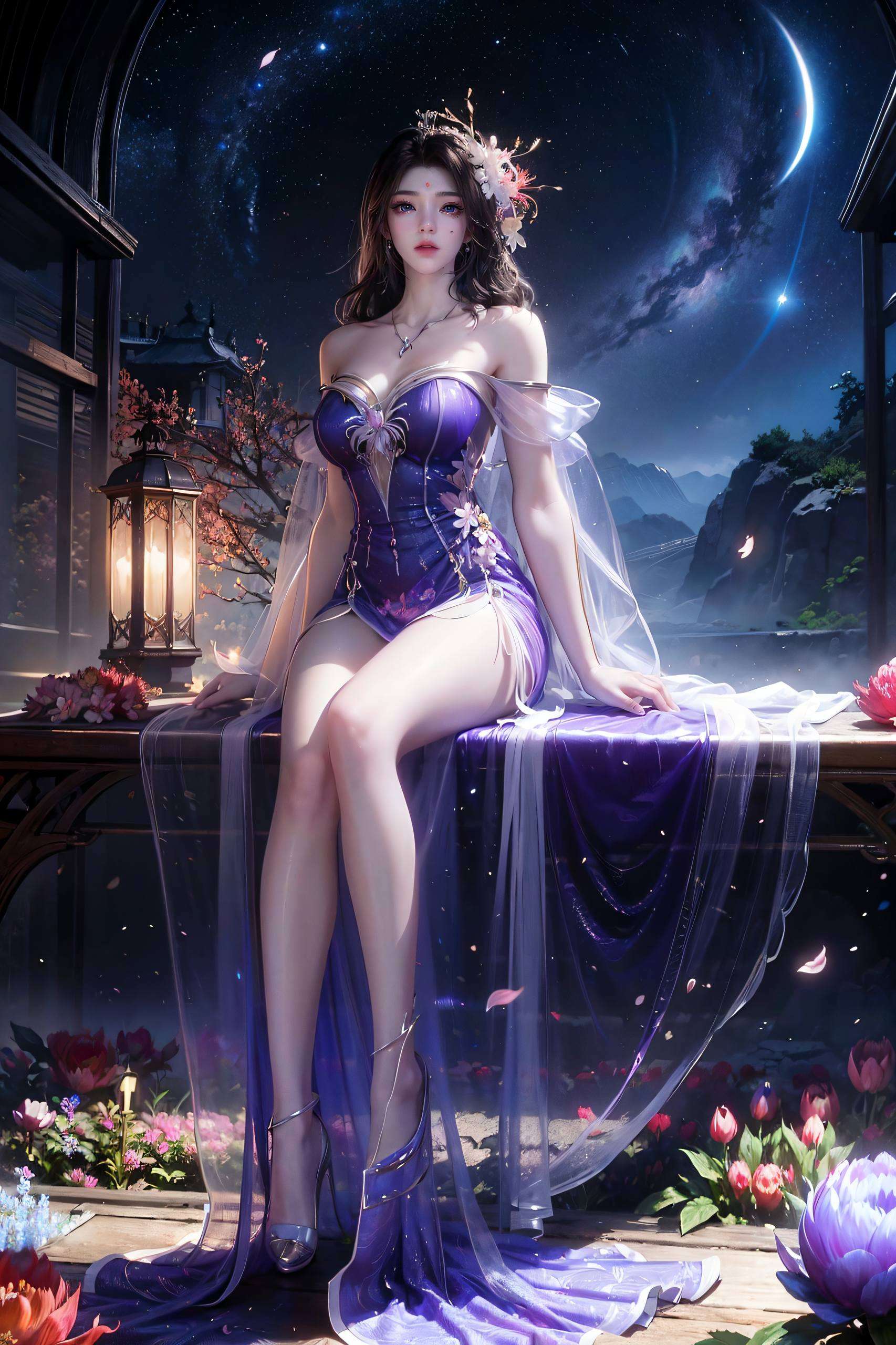 紫灵妖娆细腻的画面捕捉了她每一个眼神的流转