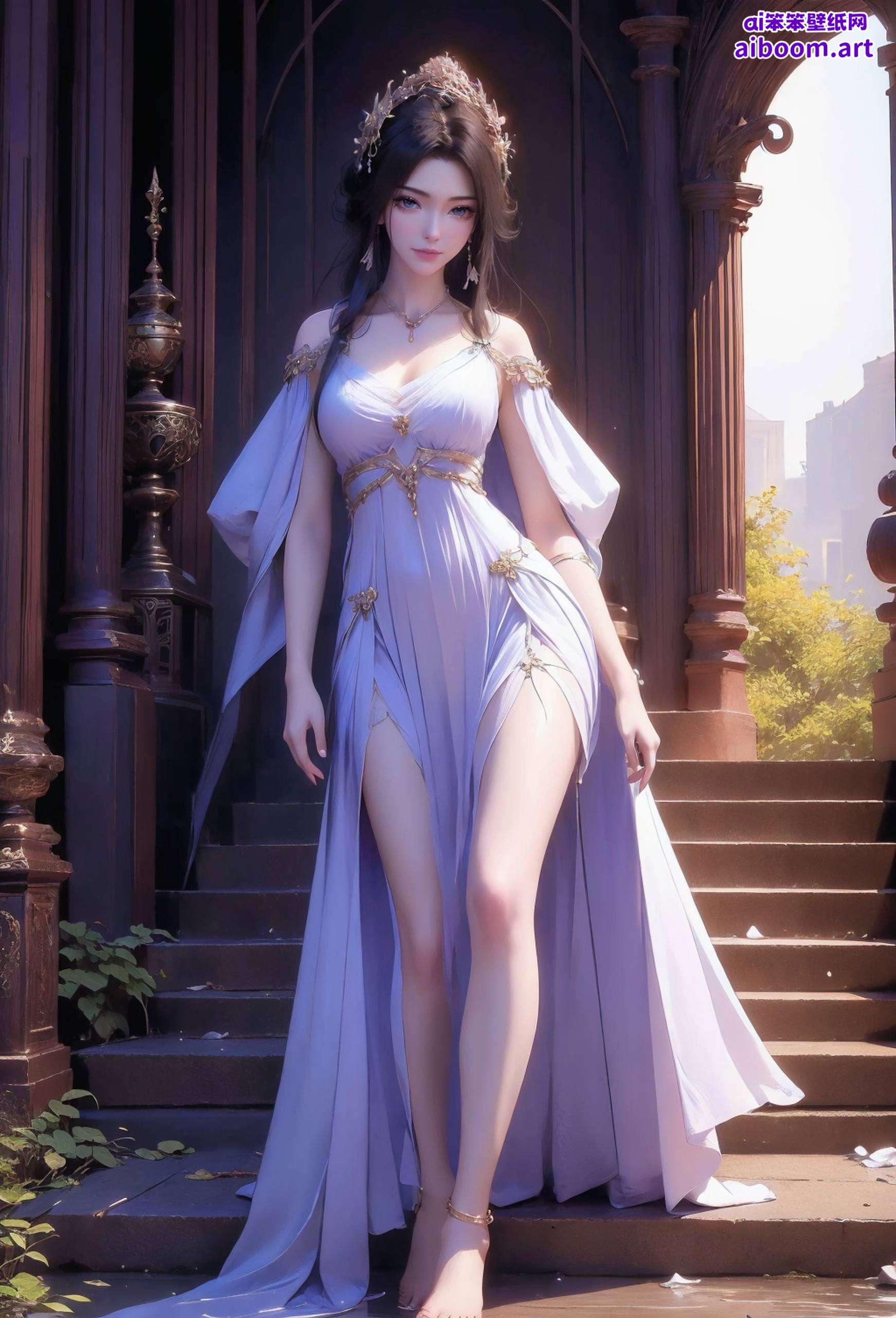 这张《AI国漫女神高清極簡桌佈Win10壁纸》桌面主题是桌面美化的不二之选